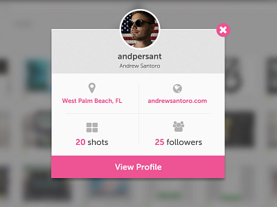 Day 019 - Dribbble Profile daily challenge dribbble profile ui ui design