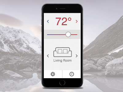 Day 020 - Thermostat Widget/App app daily challenge mobile thermostat ui ui design