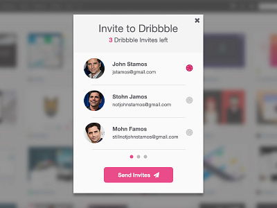 Day 021 - Dribbble Invite dribbble invite modal ui ui design