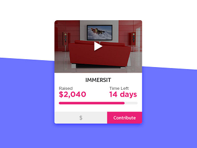 Day 032 - Crowdfunding Card crowdfund crowdfunding daily challenge ui ui design