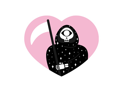 Cosmic Reaper adobe illustrator cosmic death eye galaxy halloween heart illustration reaper space spooky