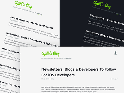 My Minimalistic Blog blog blog design typography