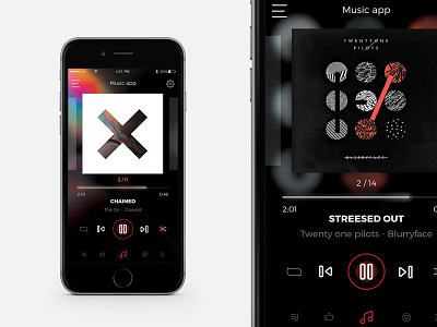 Music app concept app apple clean design iphone music play simple ui ux