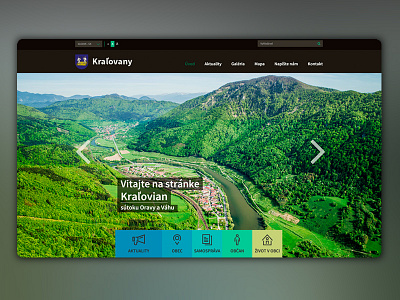 Kraľovany - webdesign city design digital modern nature simple ui ux village web webdesign