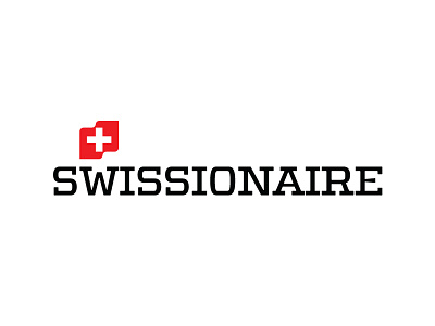SWISSIONAIRE - logo brand cosmetics defender font logo luxus modern red swiss swissionaire type typography