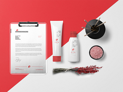 SWISSIONAIRE - logo, branding brand branding cosmetics font logo luxus modern red swiss swissionaire type typography