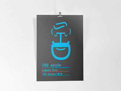 Ľudovít Štúr poster - Trienale Trnava blue design graphic hero minimal poster print slovek trienale trnava typography
