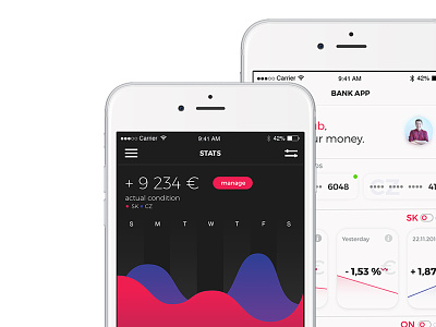 Bank UI concept design graphic information ios iphone mobile statistic stats ui ux