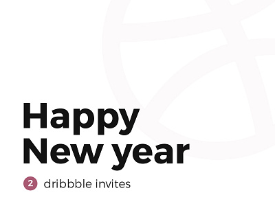Happy New Year ! 2 dribbble Invitations ! ball car dribbble follow giveaway happy icon invitation minimal new shot year