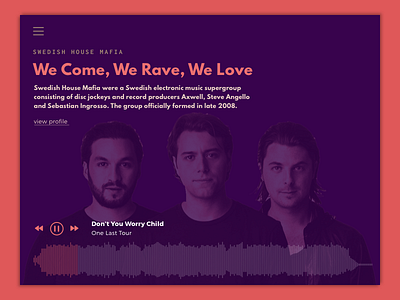 Music Player Web Concept