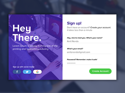 DAILY UI #01 - Sign up