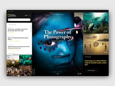 Rethinking National Geographic interaction ui ux website