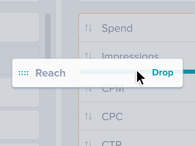 Drag & Drop Table Customisation