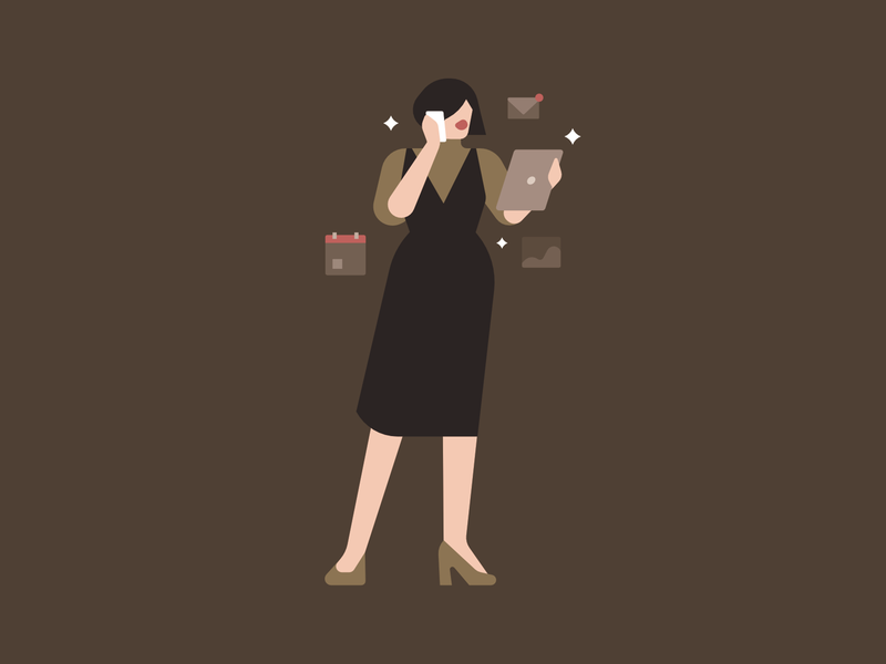 Capricorn character editorial illustration fashion horoscopes people woman