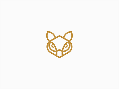 Cat Head Monoline Logo cat cat logo cat monogram logo animal monoline