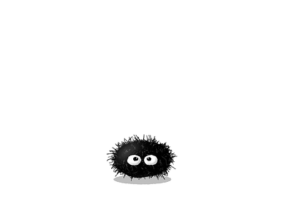 SUSUWATARI - DAY 013 2d 2d animation after effects animation character design ghibli illustration loop motion design soot sprite sprite studio ghibli