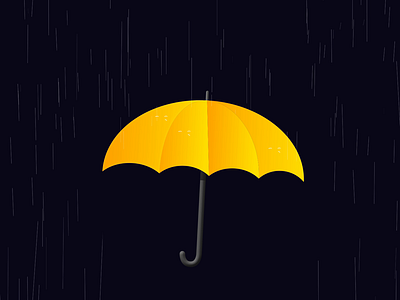 UMBRELLA - DAY 021 2d 2d animation after effects animation illustration loop motion design motion graphics rain raindrops rainy umbrella