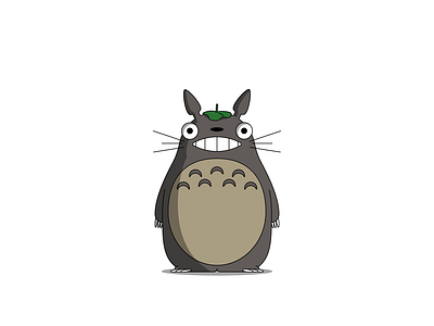 TOTORO - DAY 055 2d 2d animation after effects animation character design ghibli illustration loop motion design motion graphics studio ghibli totoro