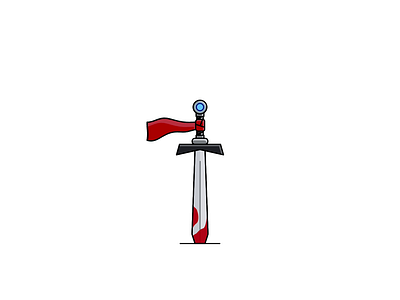 AFTERMATH - DAY 059 2d 2d animation after effects animation cloth excalibur illustration loop motion design sword swords wind