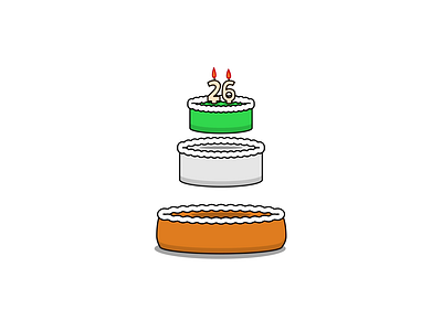 CAKE DAY - DAY 074 2d 2d animation after effects animation birthday cake illustration loop motion design motion graphics
