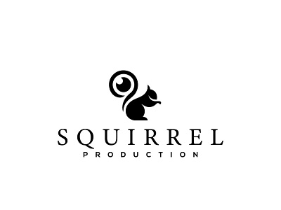 Squirrel Production logo branding design fiverr graphic design line art logo logo minimal logo minimalis minimalist minimalist logo modern logo squirrel logo