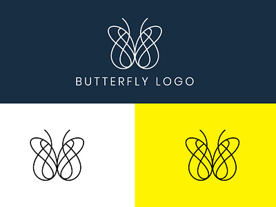 Butterfly Logo Line Art branding butterfly line art logo design fiverr graphic design illustration line art logo logo minimal logo minimalist logo modern logo ui