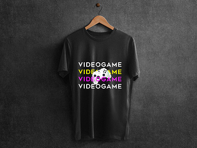 Videogame typography t-shirt design.