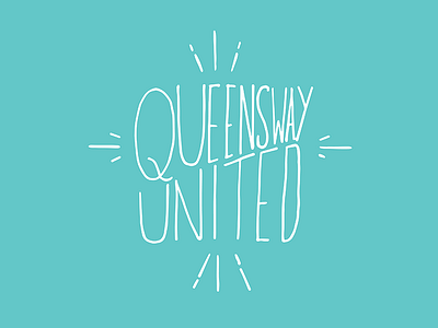 Queensway United hand lettering queensway soccer type typography united