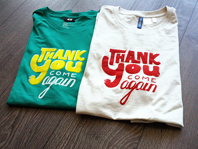 Thank You! again apu come hand lettering shirt simpsons t t shirt thank type typography you