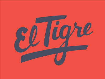 El Tigre chino el hand lettering sports team tigre type volleyball