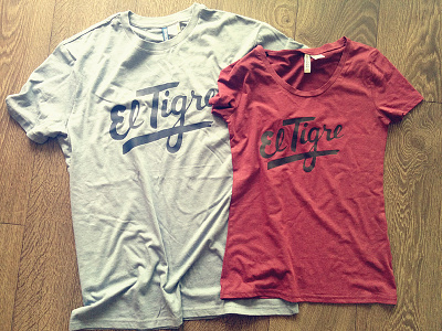 El Tigre pt 2 brush. hand lettering product shirt sports summer t tshirt type typography