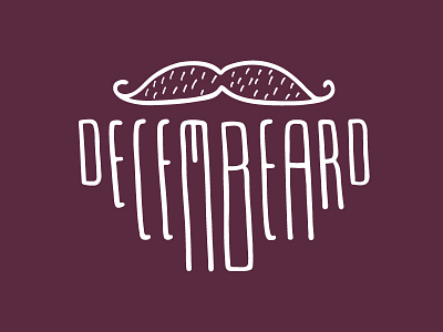 Decembeard beard decembeard december hand handlettering lettering movember mustache typography