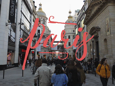 Paris in December animation france hand lettering lafayette paris sketch travel typography video
