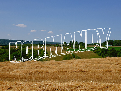 Normandy country france hand handtype normandy retro travel typography vlog