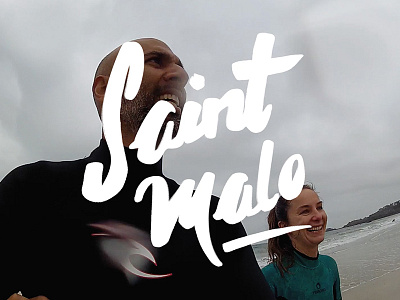 Saint Malo custom france hand type lettering saint malo travel typography vlog