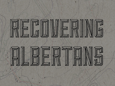 Recovering Albertans lines map poster sullivan topography typography