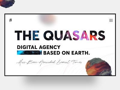 The Quasars agency agency website architecure award awwwards clean concept creative direction minimal web