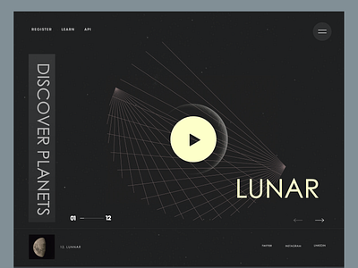 Discover Planets - API creative creative direction fullscreen illustration minimal web