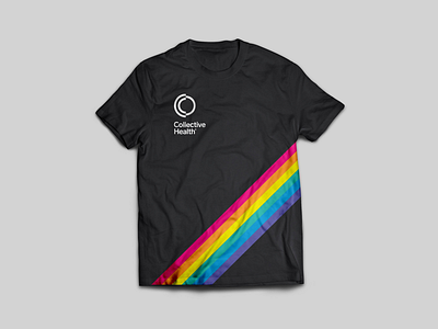 Collective Health Pride collective health equality pride rainbow screenprint tshirt