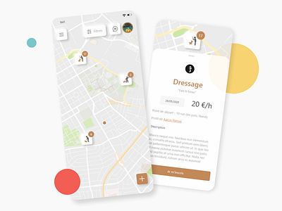 Dogs Corner App app design dog maps neumorphism ui ux