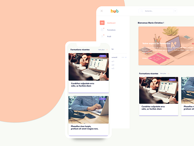 The Learning Hub design e learning formation interface ui ux