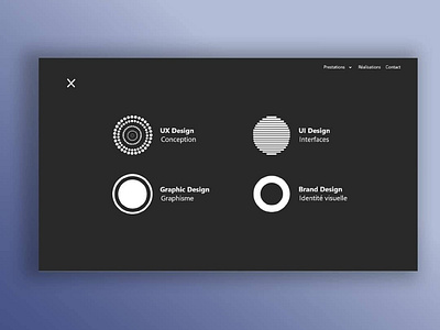 Start Up menu design menu ui ux