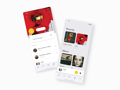 Music app album app design music music player ui ux