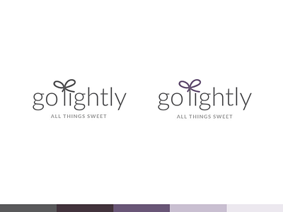 Go lightly - All things sweet bakery boutique brand cakes cookies cupcakes logos pastry sweets