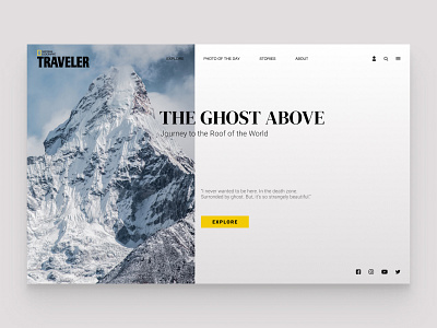 Everest minimal national geographic ui ux web design