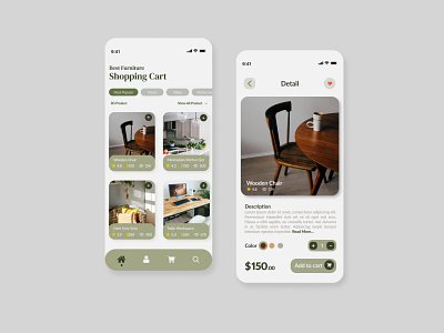 UI Furniture Shop Mobile App furniture furniture app furniture design minimalism mobile ui