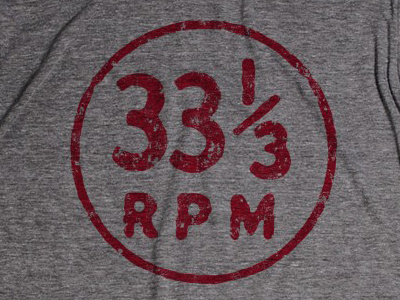 33 1/3 rpm Circle Icon T-shirt