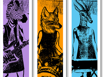 Animal Rock Band Booth Banners