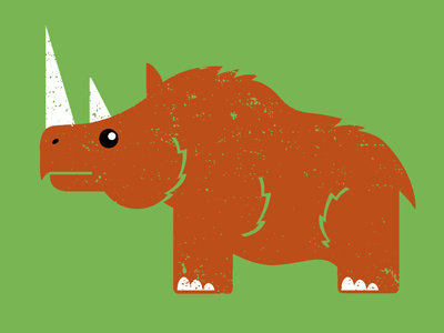 Woolly Rhino art print graphic graphic design graphic tee illustration kids prehistoric print rhino rhinoceros ruocco tee woolly
