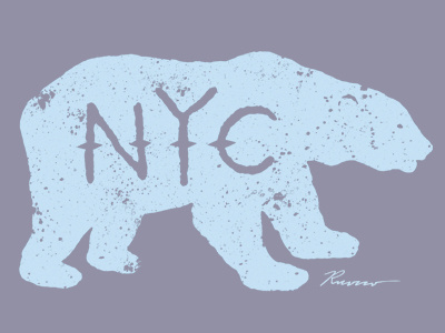 Polar Bear NYC Graphic Tee apparel bear bronx brooklyn fashion graphic design illustration manhattan new york ny nyc polar bear ruocco t shirt tee